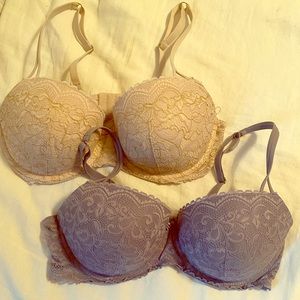 2 Balconette bras - 36D